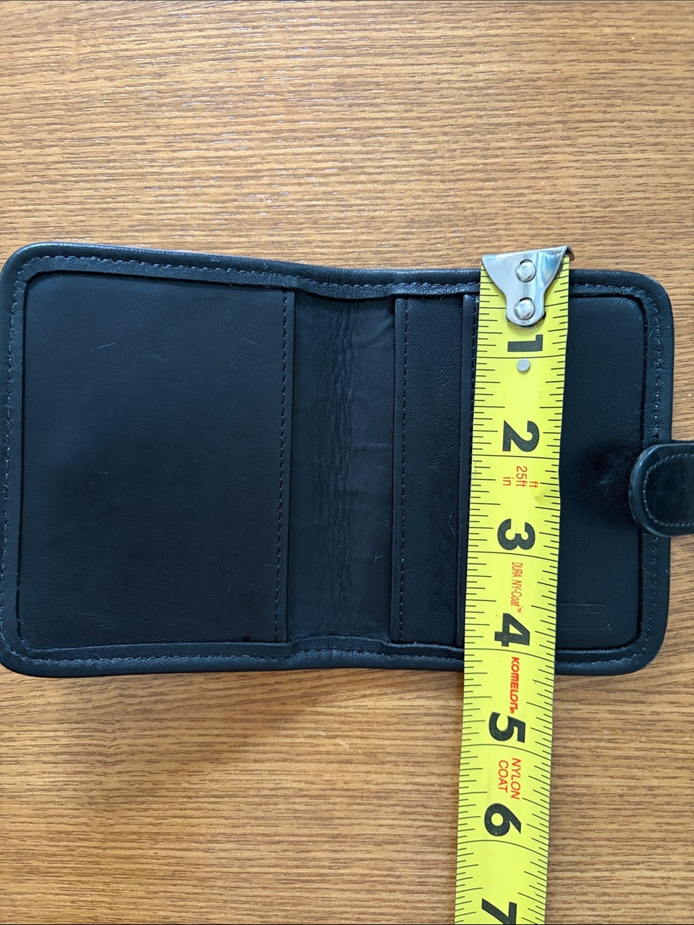 Rare Vintage Coach Black Leather Bifold Wallet Tab Closure Pocket Wallet - Picture 6 of 12